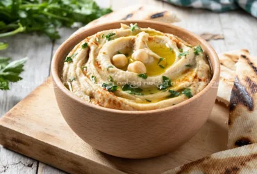 طرز تهیه رپ هوموس و سبزیجات وگان: گنجینهای از طعمهای مدیترانه