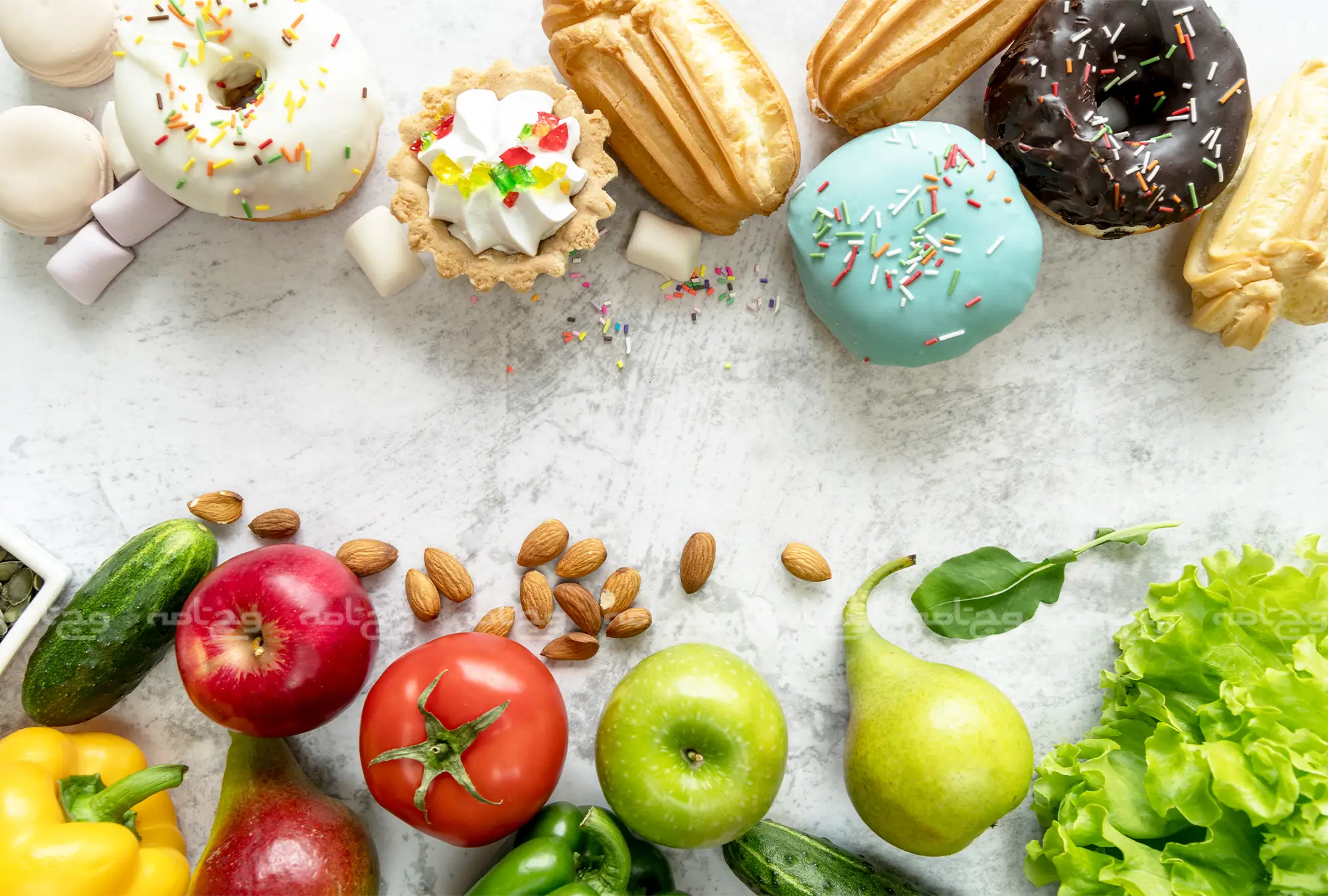 نمونه‌ای از رژیم غذایی سالم برای پیشگیری از دیابت و چاقی (وگان و گیاهخواری)